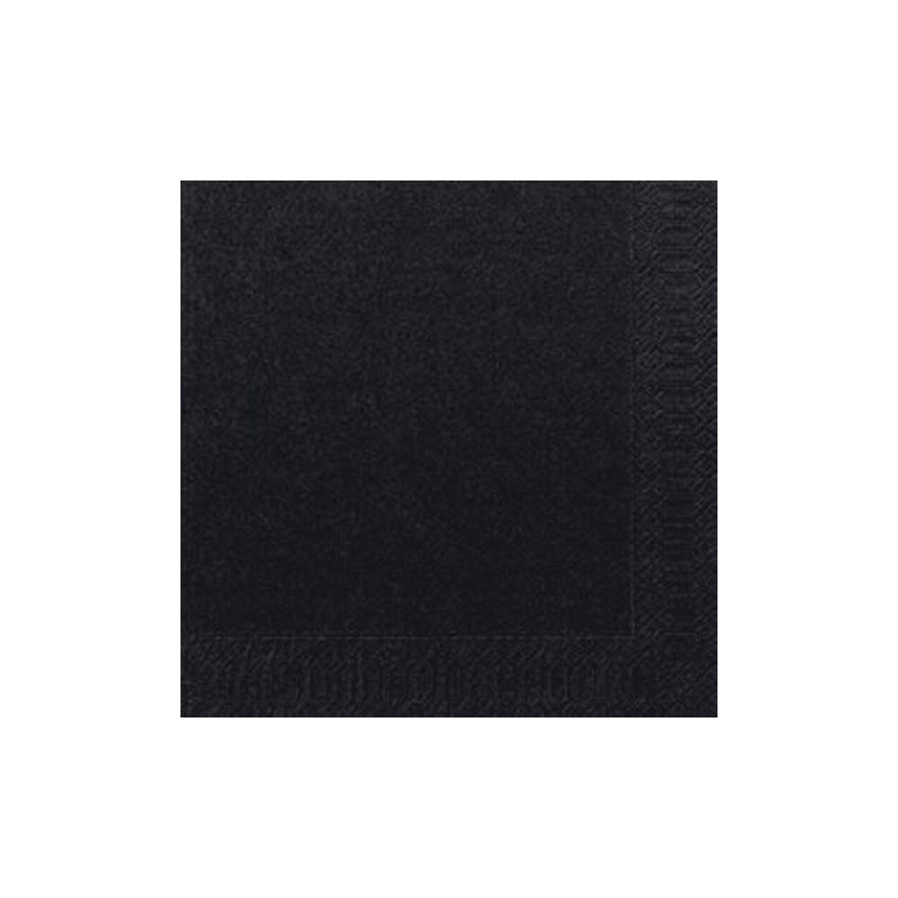 Produktbild för Servett duni, 2-lagig, 33 x 33 cm, svart, förpackning med 12...
