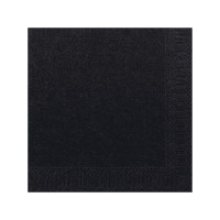 Produktbild för Servett duni, 2-lagig, 33 x 33 cm, svart, förpackning med 12...