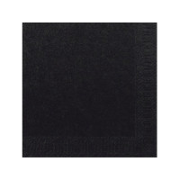 Produktbild för Servett duni, 2-lagig, 33 x 33 cm, svart, förpackning med 12...