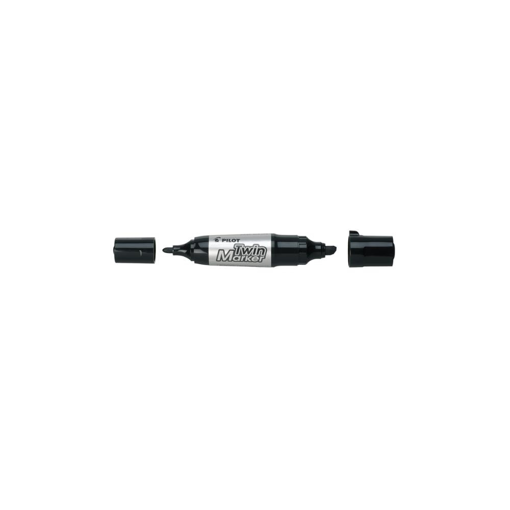 Produktbild för Permanent marker Pilot BeGreen Twin Marker jumbo 2-i-1 svart