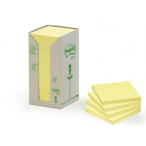 Post-it Post-it 654-1T - mini-tower bärbara datorer - 76 x 76 mm - 1600 ark (16 x 100)