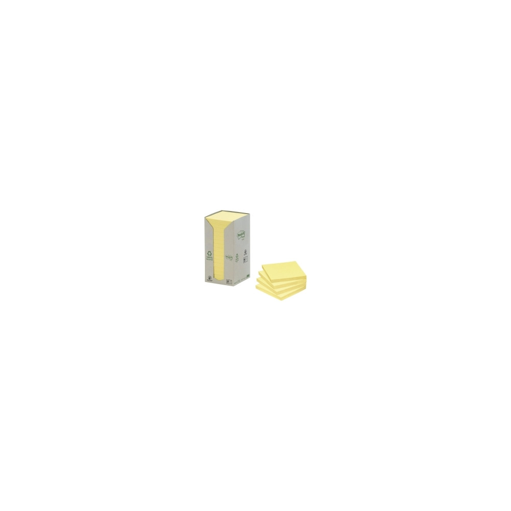 Produktbild för Post-it 654-1T - mini-tower bärbara datorer - 76 x 76 mm - 1600 ark (16 x 100)