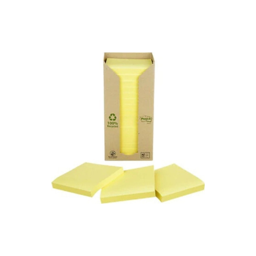 Produktbild för Post-it 654-1T - mini-tower bärbara datorer - 76 x 76 mm - 1600 ark (16 x 100)