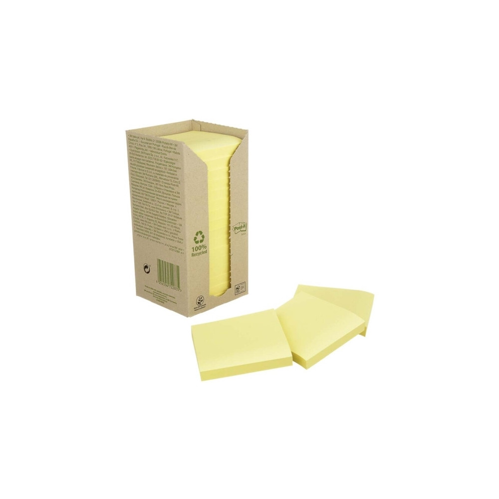 Produktbild för Post-it 654-1T - mini-tower bärbara datorer - 76 x 76 mm - 1600 ark (16 x 100)