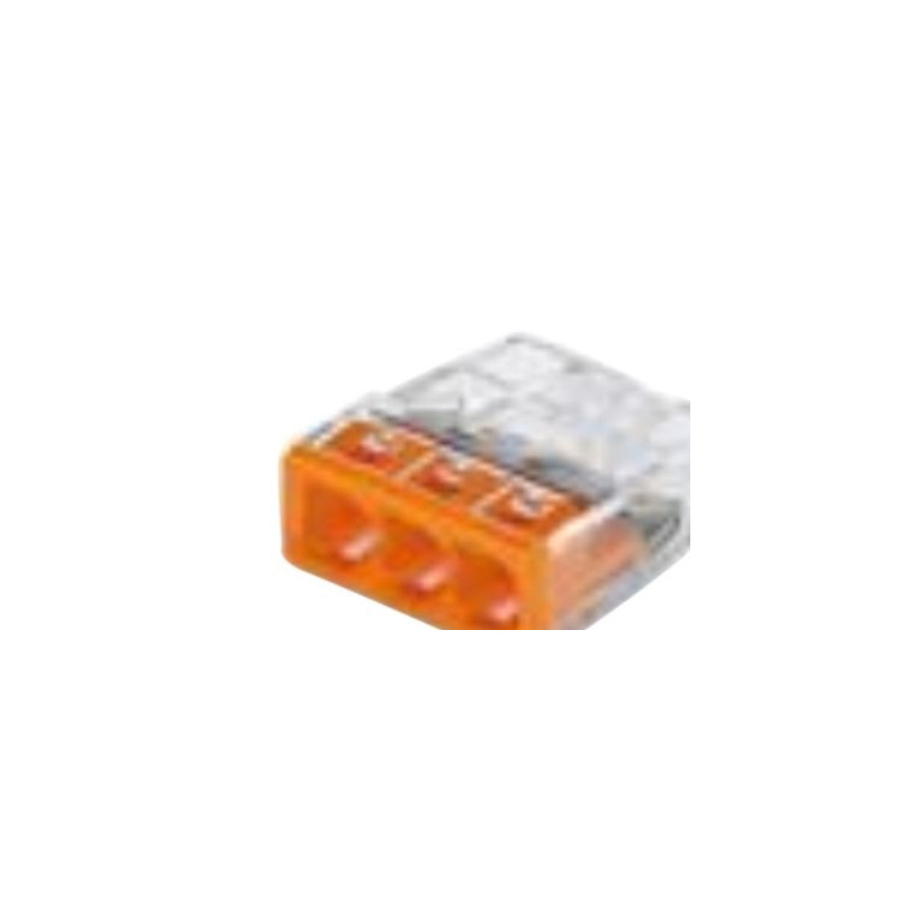 Produktbild för WAGO PUSH WIRE® Samlemuffe 3x 0,5-2,5 mm² orange, skrueløs i...
