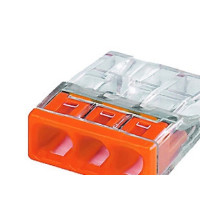 Produktbild för WAGO PUSH WIRE® Samlemuffe 3x 0,5-2,5 mm² orange, skrueløs i...