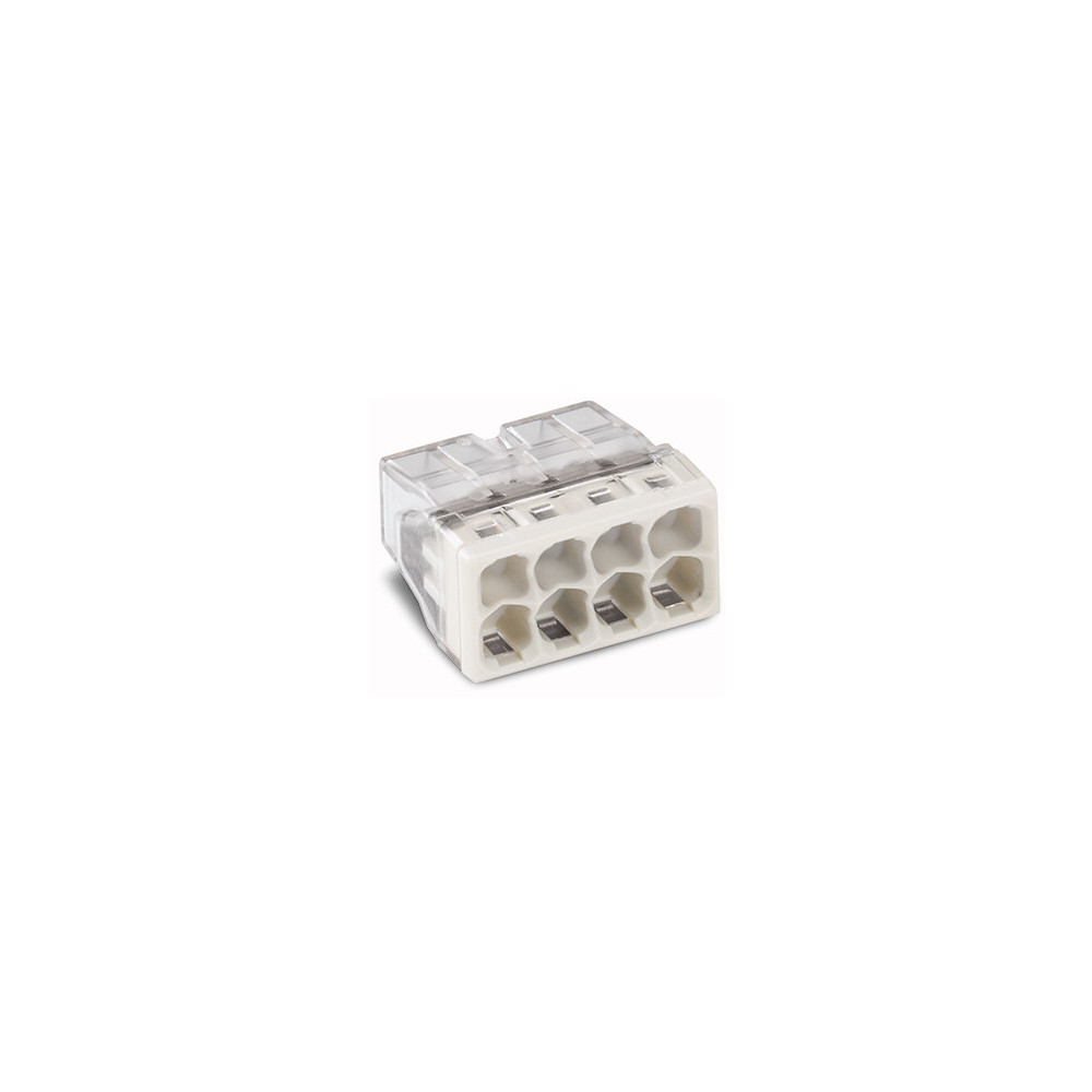 Produktbild för WAGO PUSH WIRE® Joint 8x 0,5-2,5mm2 ljusgrön, skruvlös i tra...