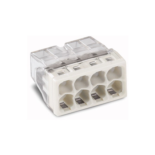 WAGO WAGO PUSH WIRE® Joint 8x 0,5-2,5mm2 ljusgrön, skruvlös i tra...