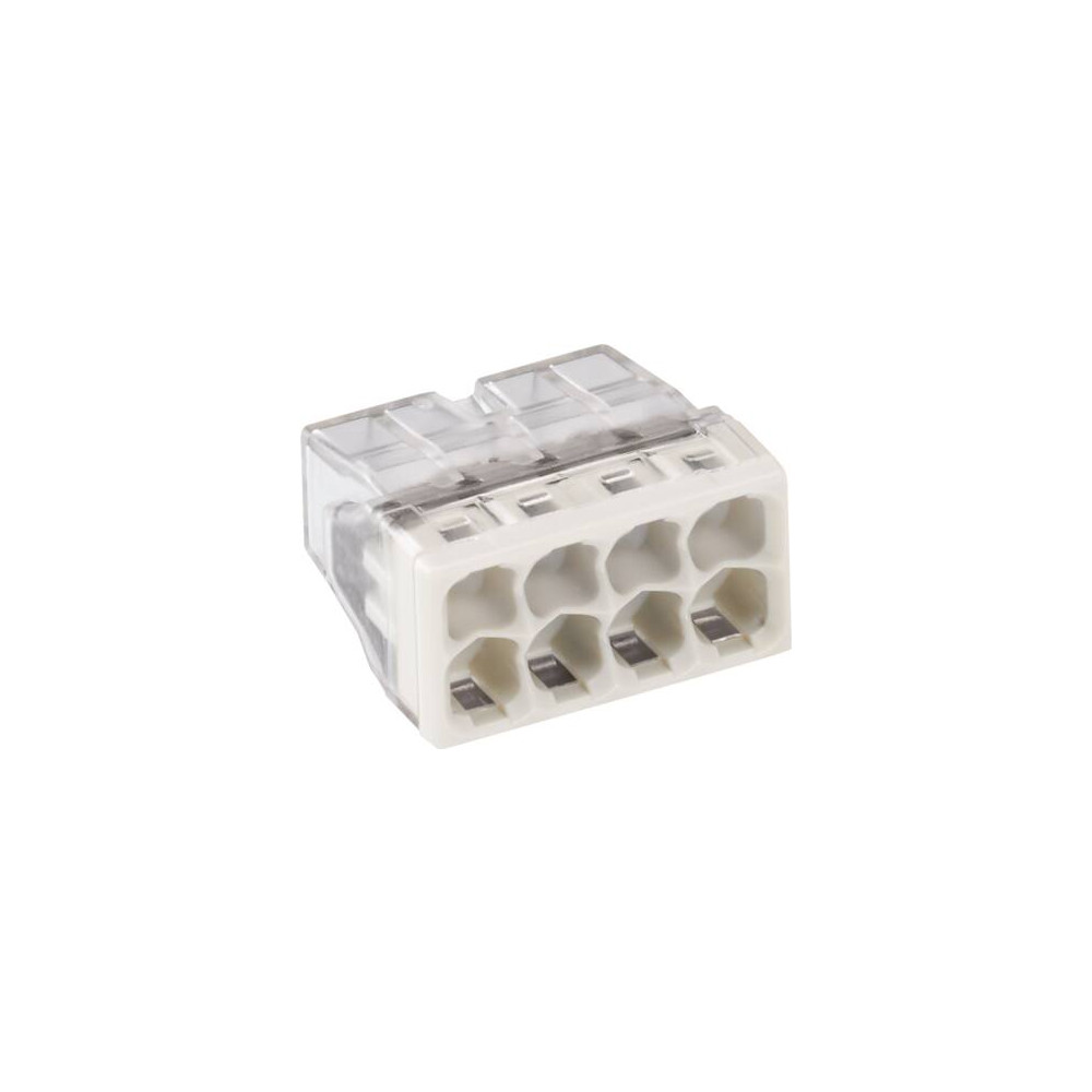 Produktbild för WAGO PUSH WIRE® Joint 8x 0,5-2,5mm2 ljusgrön, skruvlös i tra...