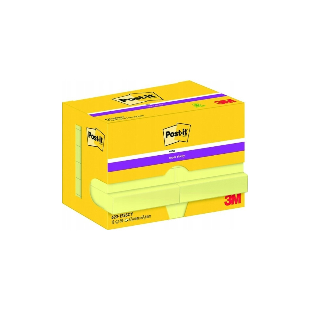 Produktbild för Post-it Super Sticky Notes, Canary Yellow, gul, 47,6 x 47,6...