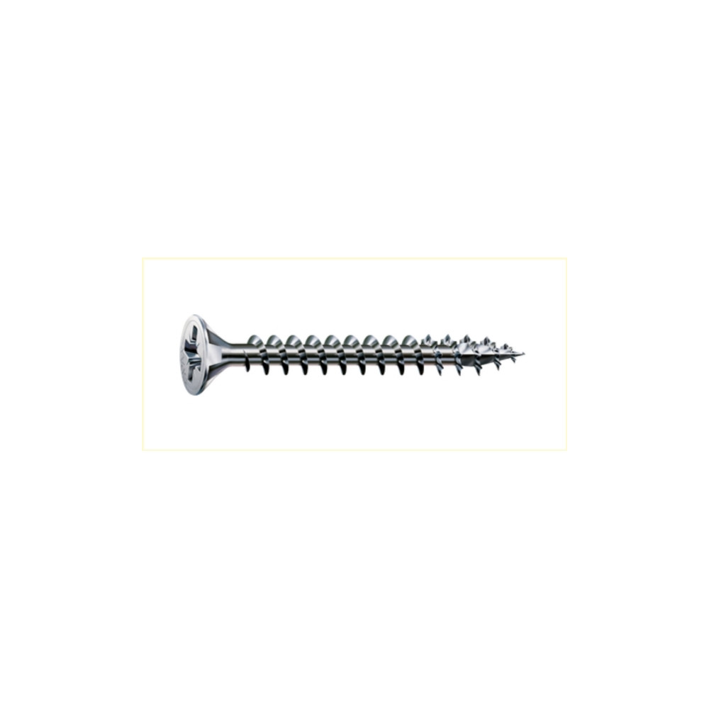 Produktbild för SPAX 4003530003943, Skruv, Metall, Trä, Platt, Krom, Delvis...
