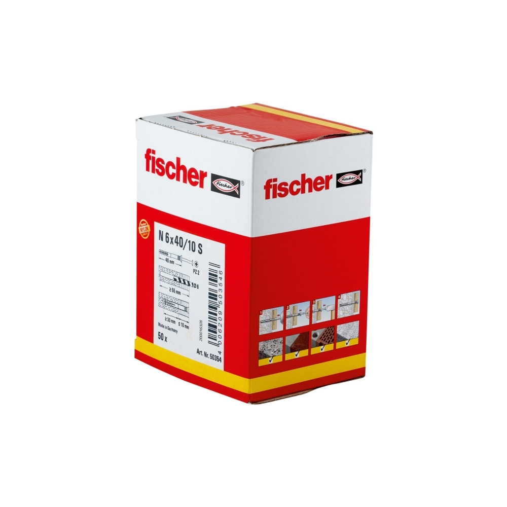 Produktbild för Sømdubel N-Z 6X40 nylon/fzb
