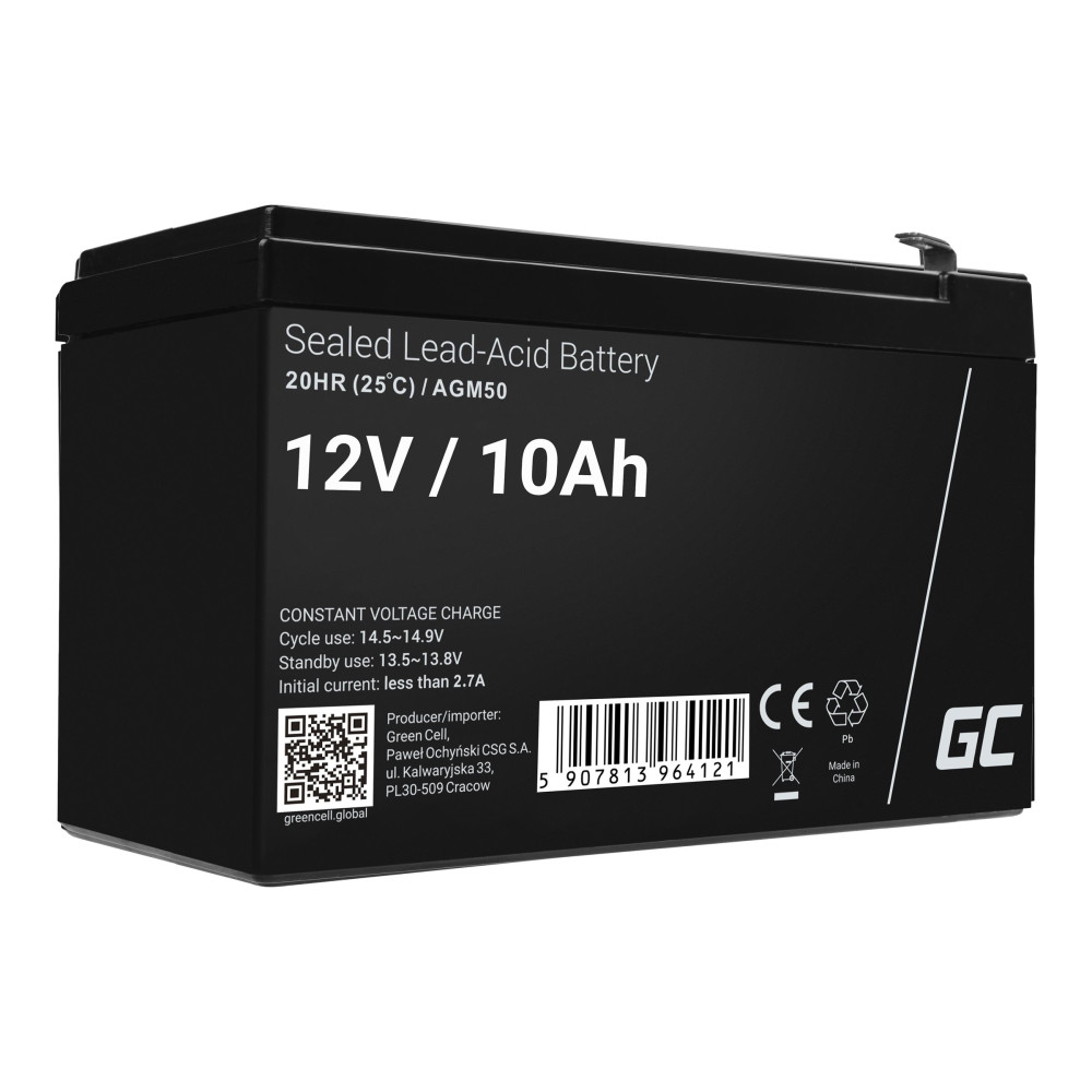 Produktbild för Green Cell AGM batteri - Bly-syra