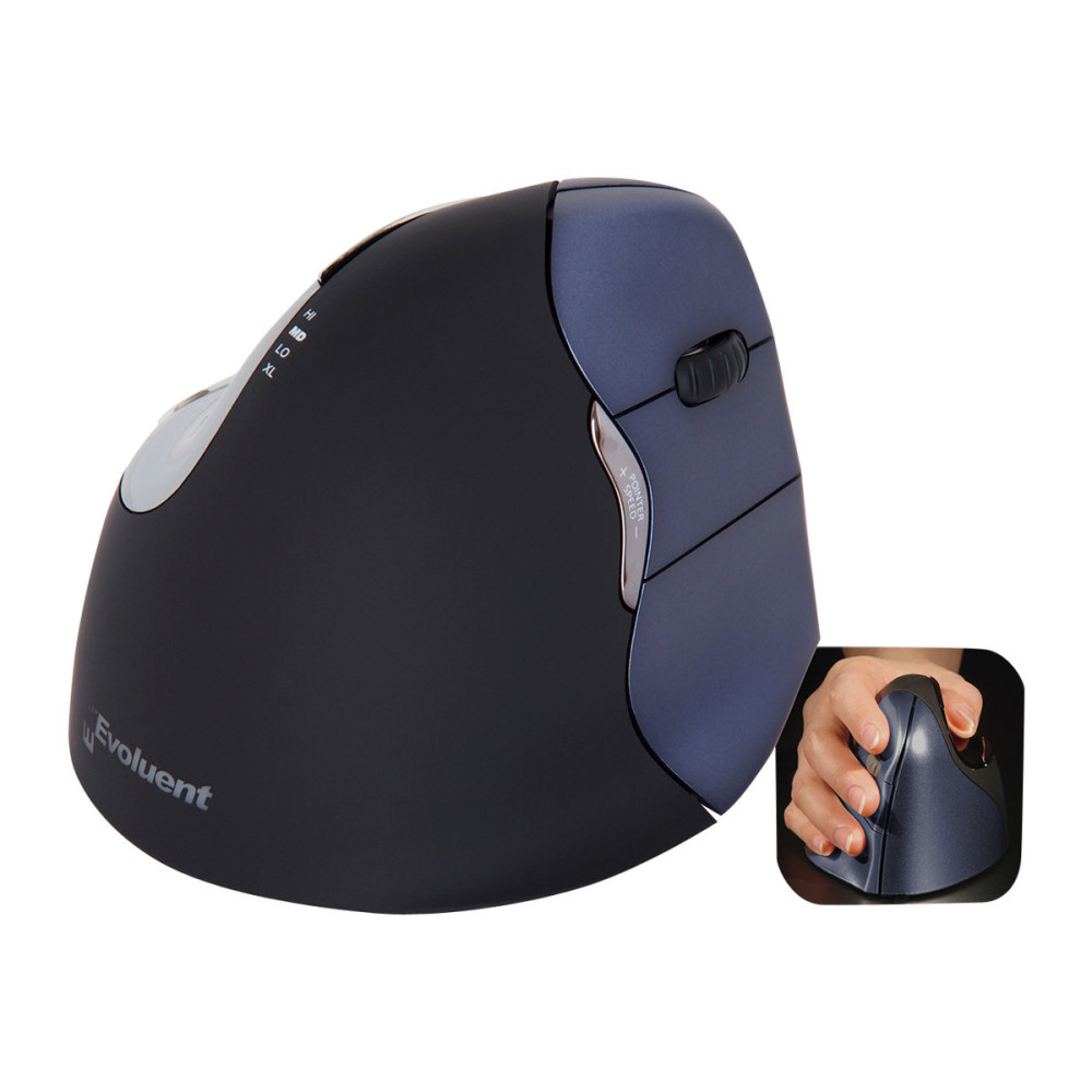 Produktbild för Evoluent VerticalMouse 4 Right - vertikal mus - 2.4 GHz