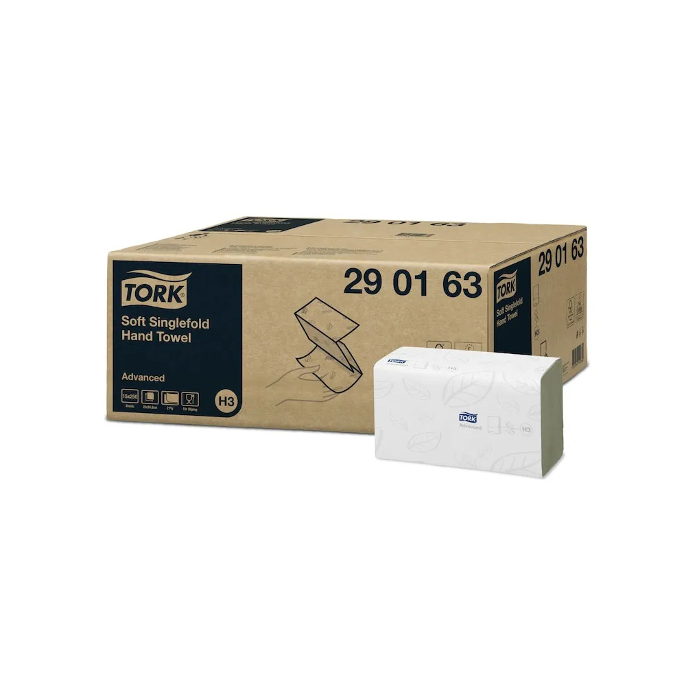 Produktbild för Tork Advanced H3 - pappershandduk - 250 ark - Z-vikt - vit