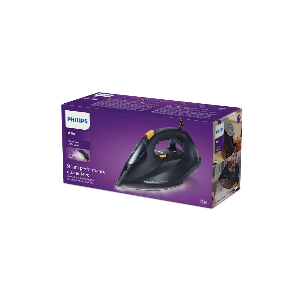 Produktbild för Philips 7000 series DST7060/21 HV Ångstrykjärn blått/gult, Å...