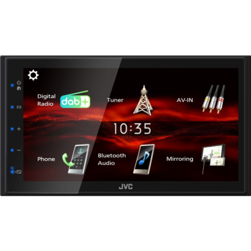 JVC JVC KW-M180DBT, Sort, 180 W, 45 W, 20