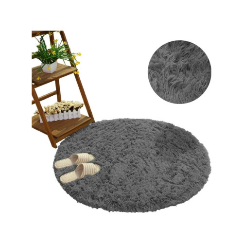 Strado Strado Shaggy rund matta 200x200 GreyNight (mörkgrå) univers...