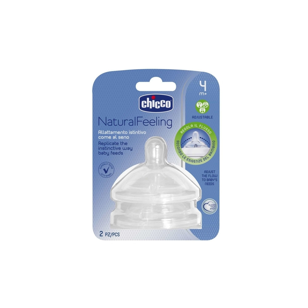 Produktbild för Chicco Natural Feeling, Antikolikventil, Transparent, Siliko...