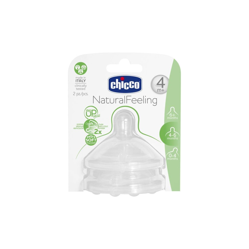 Produktbild för Chicco Natural Feeling, Antikolikventil, Transparent, Siliko...