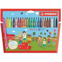 Produktbild för Stabilo Trio A-Z barnpenna 24 färger