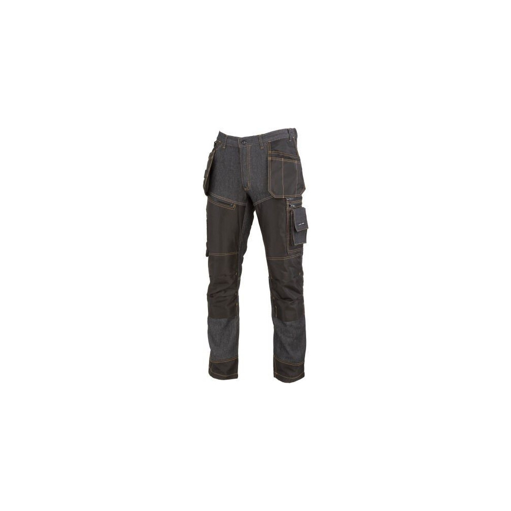 Produktbild för Lahti Pro jeansbyxor svarta med förstärkningar, 2XL, CE, LAH...