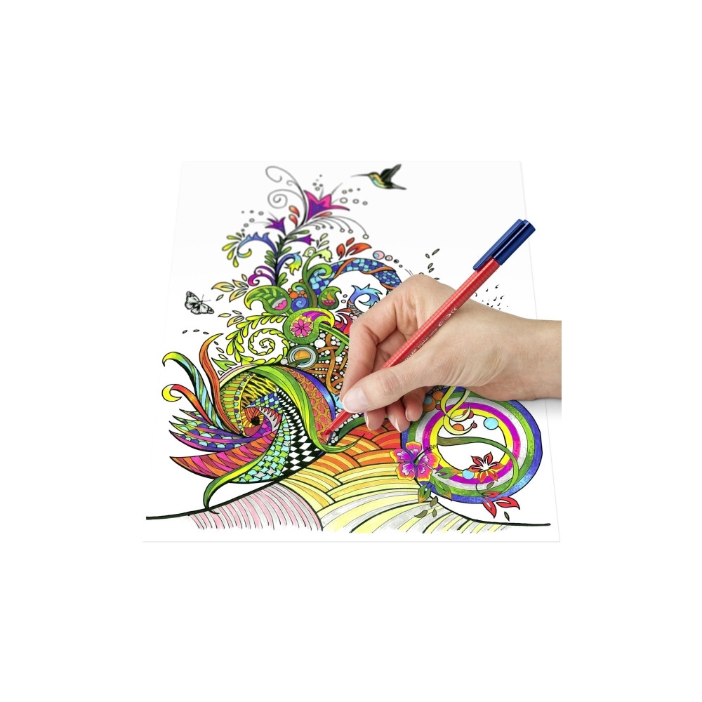 Produktbild för Fineliner Staedtler® triplus® Color 323 med 8+2 stk. ass. fa...