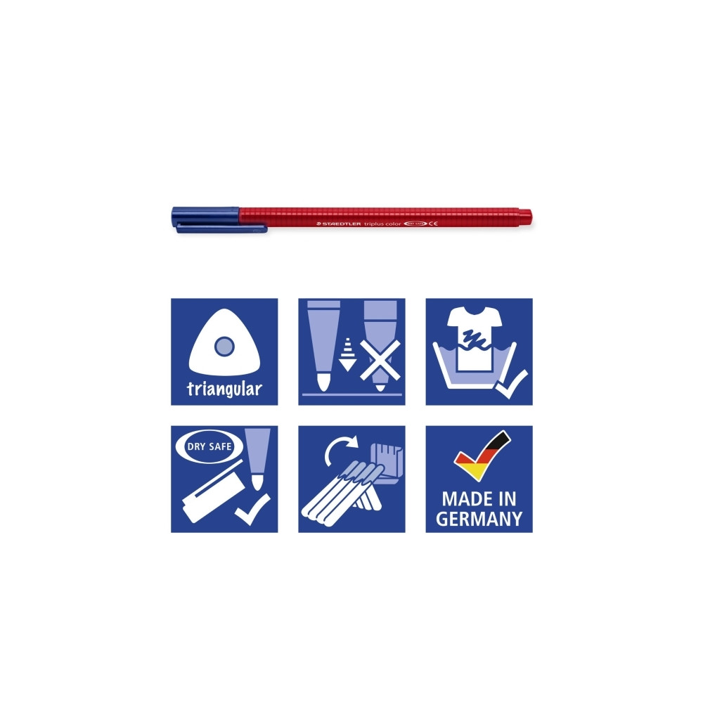 Produktbild för Fineliner Staedtler® triplus® Color 323 med 8+2 stk. ass. fa...