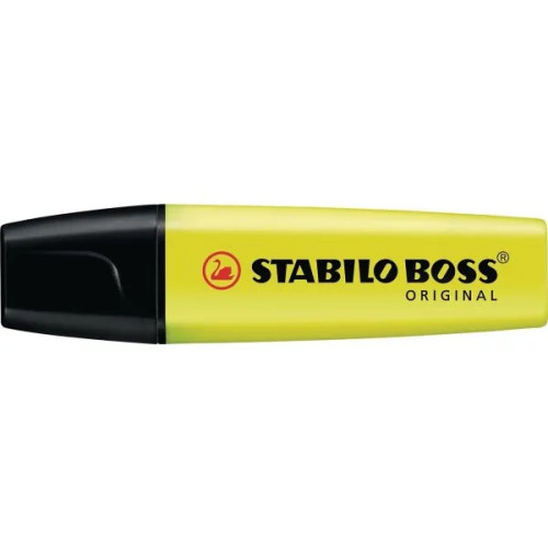 STABILO STABILO BOSS ORIGINAL, 1 styck, Gul, Mejselspets, Gul, Rekta...