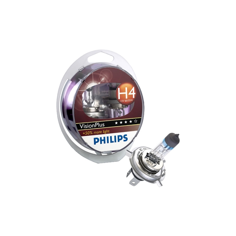 Produktbild för Philips Visionplus H4 55W 12V + 60%