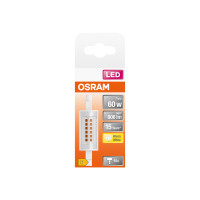 Produktbild för OSRAM LED SLIM LINE - LED-glödlampa - form: majs - klar finish - R7s - 7 W - varmt vitt ljus - 2700 K