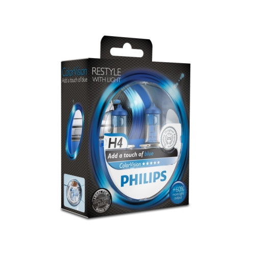 Philips Philips Colorvision blå H4 60/55W 12V
