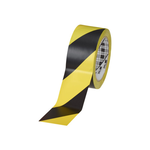 3M Scotch 766i markeringstejp - 50 mm x 33 m - svart, gul