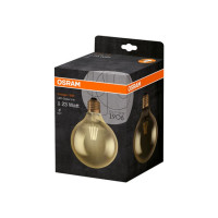 Produktbild för OSRAM Vintage 1906 LED - LED-glödlampa med filament - form: G125 - klar finish - E27 - 2.8 W - varmt vitt ljus - 2400 K