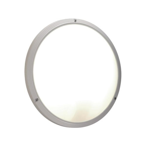 Solar Plus Rillo PC tak- och väggarmatur 1xE27 opal skärm Ø335 mm med s...