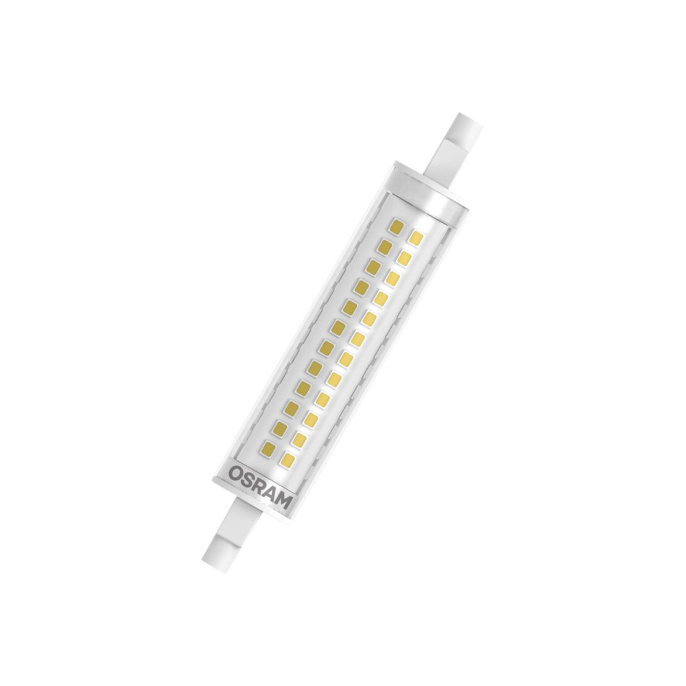 Produktbild för OSRAM LED SLIM LINE - LED-glödlampa - form: majs - klar finish - R7s - 12 W - varmt vitt ljus - 2700 K