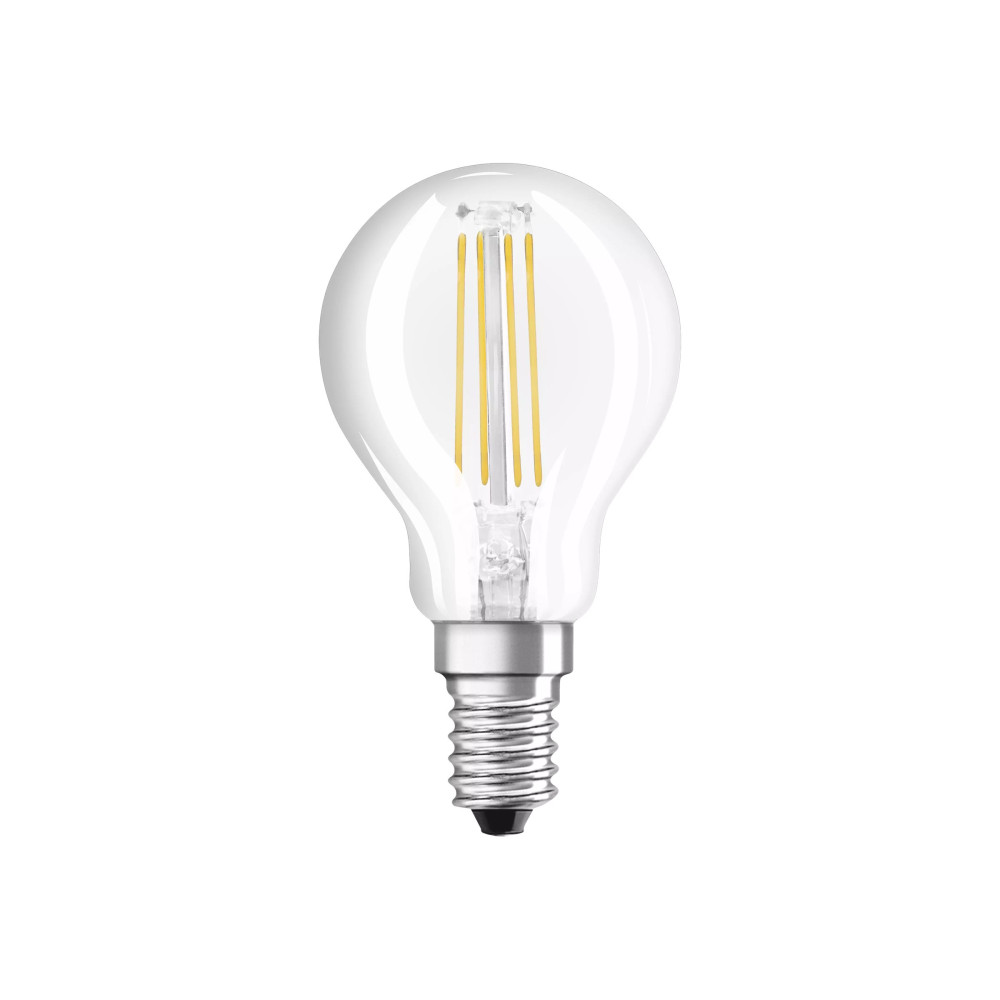 Produktbild för OSRAM LED THREE STEP CLASSIC P - LED-glödlampa - form: P40 - klar finish - E14 - 4 W - varmt vitt ljus - 2700 K