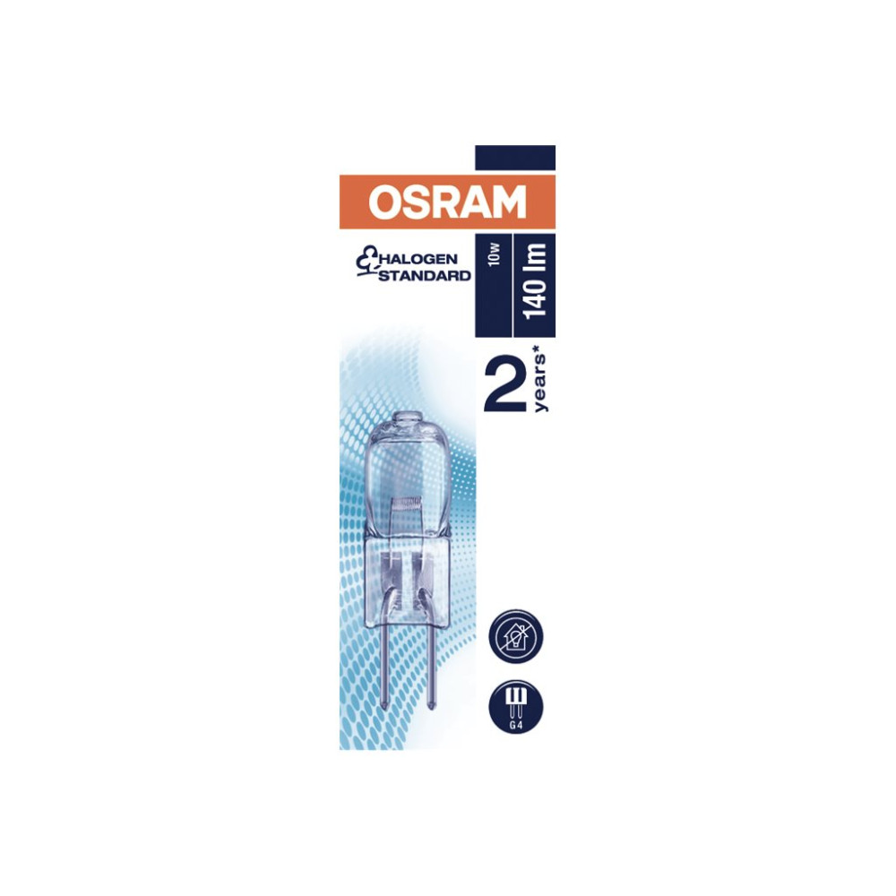 Produktbild för OSRAM HALOSTAR OVEN - halogenglödlampa - form: T10 - G4 - 10 W - varmt vitt ljus - 2800 K