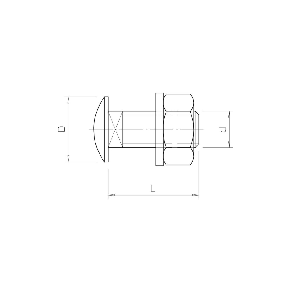 Produktbild för OBO skruvset FRS M8x20 mm flack bult/fastgörelse med bricka...