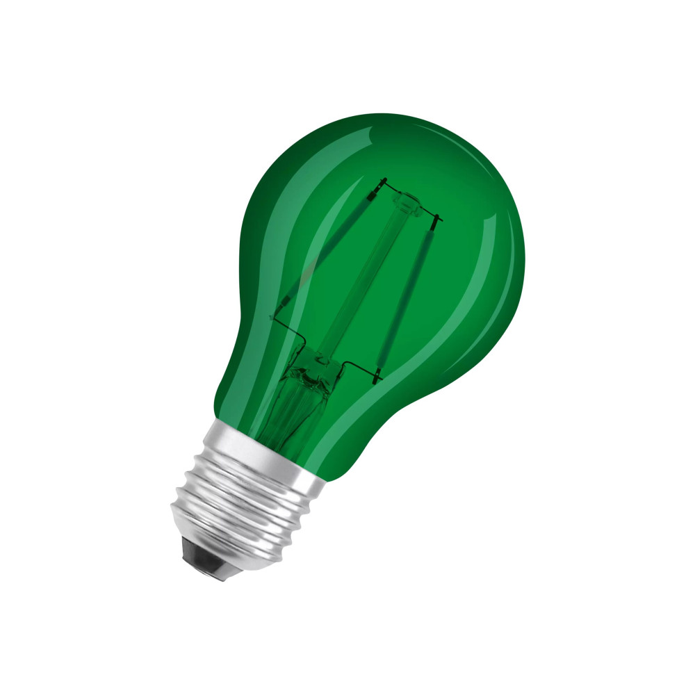 Produktbild för OSRAM LED STAR Décor Classic A - LED-glödlampa - form: A60 - E27 - 2.5 W - grönt ljus - 7500 K
