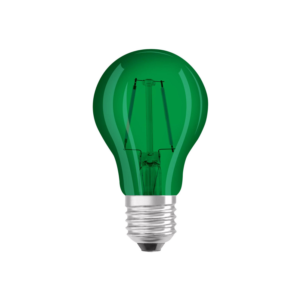 Produktbild för OSRAM LED STAR Décor Classic A - LED-glödlampa - form: A60 - E27 - 2.5 W - grönt ljus - 7500 K