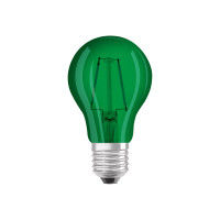 Produktbild för OSRAM LED STAR Décor Classic A - LED-glödlampa - form: A60 - E27 - 2.5 W - grönt ljus - 7500 K