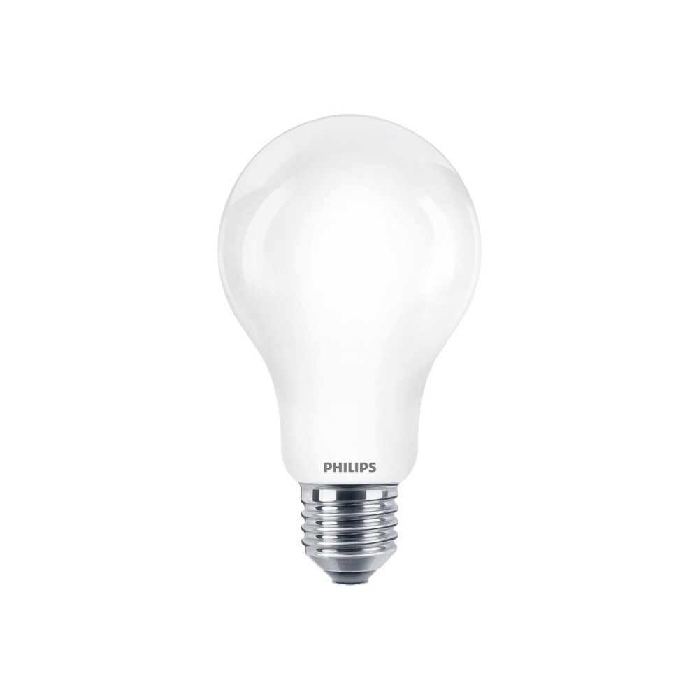 Produktbild för Philips - LED-glödlampa med filament - form: A67 - glaserad finish - E27 - 17.5 W - svalt vitt ljus - 4000 K