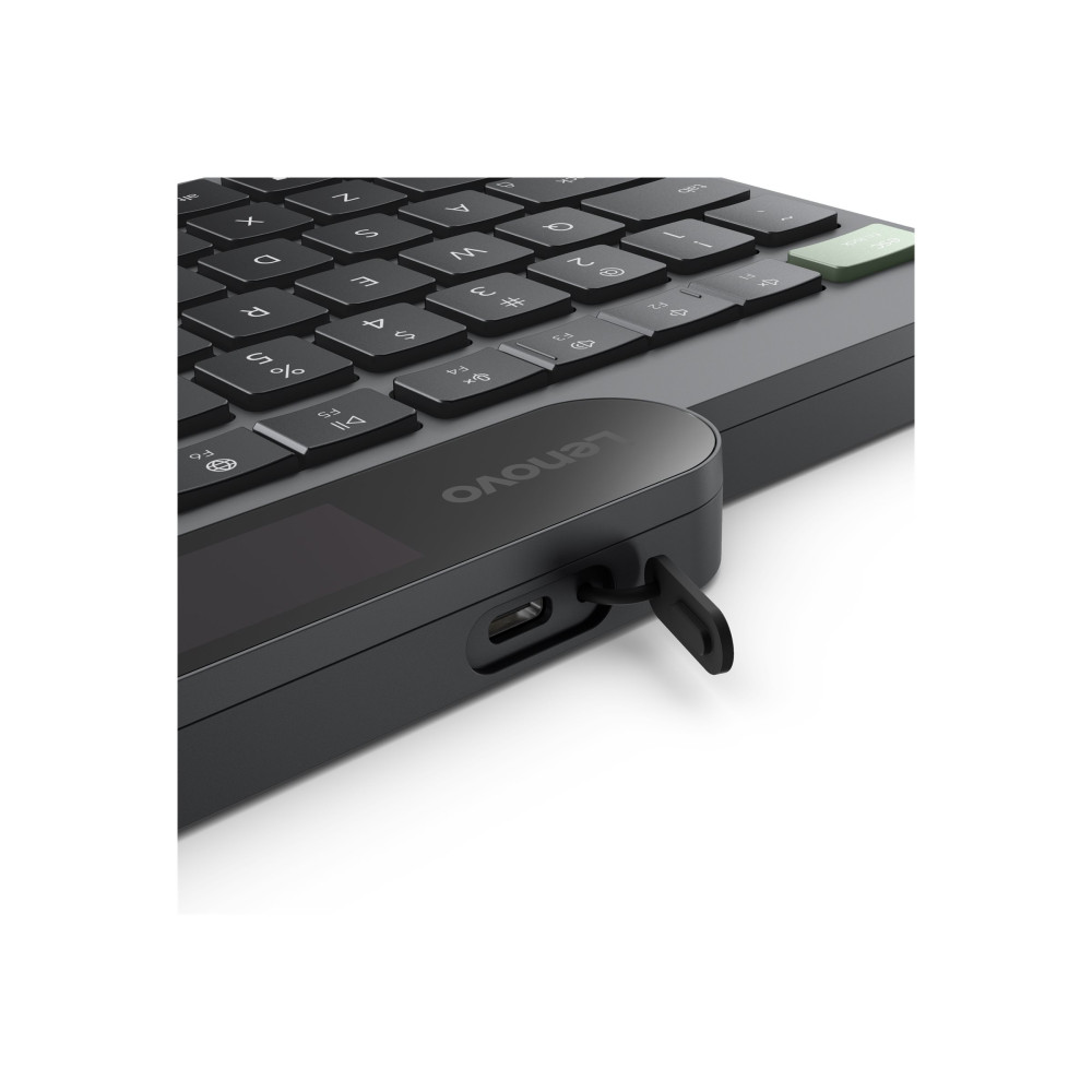 Produktbild för Lenovo - tangentbord - self-charging - QWERTY - Nordisk - svart Inmatningsenhet