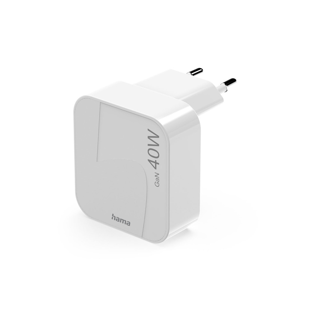Produktbild för Fast Folding Mini Charger 2xUSB-C GaN PD 40W White