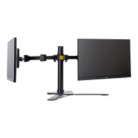 Produktbild för Iiyama DS1002D-B1 ställ - justerbar arm - för 2 monitorer - svart