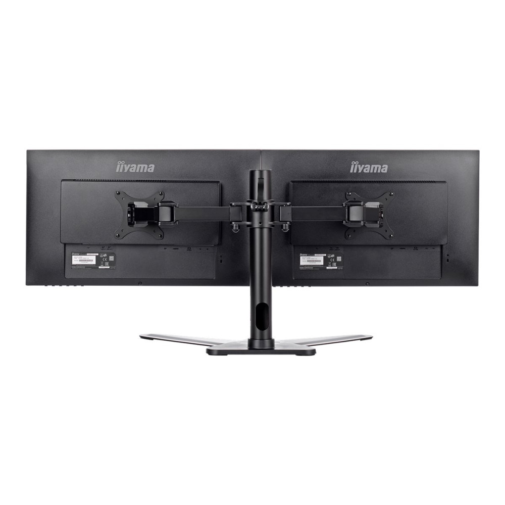 Produktbild för Iiyama DS1002D-B1 ställ - justerbar arm - för 2 monitorer - svart