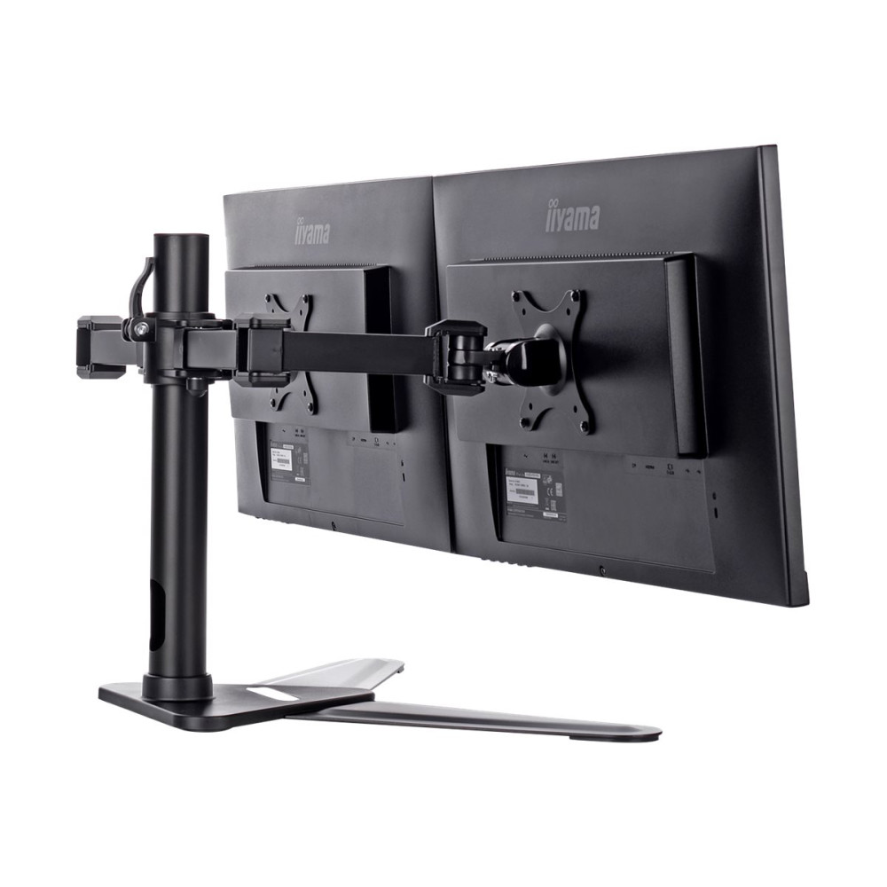 Produktbild för Iiyama DS1002D-B1 ställ - justerbar arm - för 2 monitorer - svart