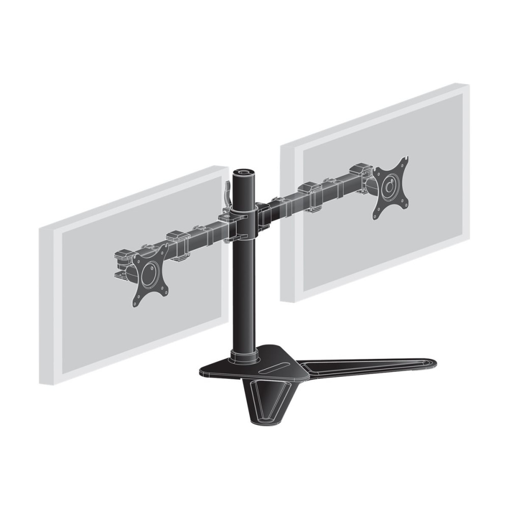 Produktbild för Iiyama DS1002D-B1 ställ - justerbar arm - för 2 monitorer - svart