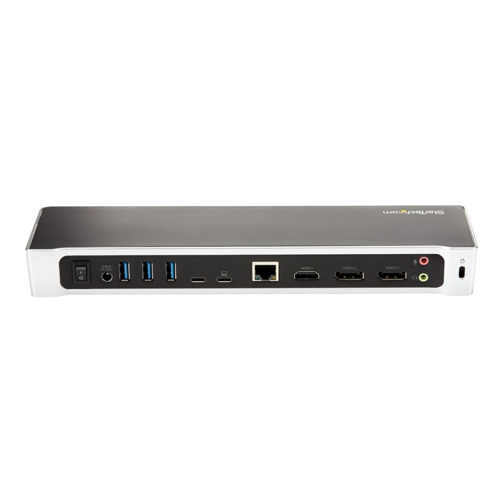 Produktbild för StarTech.com 4K USB-C-docka för tre skärmar med 5 USB 3.0-portar - dockningsstation - USB-C - HDMI, 2 x DP - 1GbE